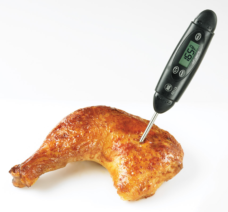 What is the safe temperature to cook or store my chicken?