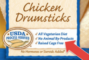 Cage Free Chicken Label