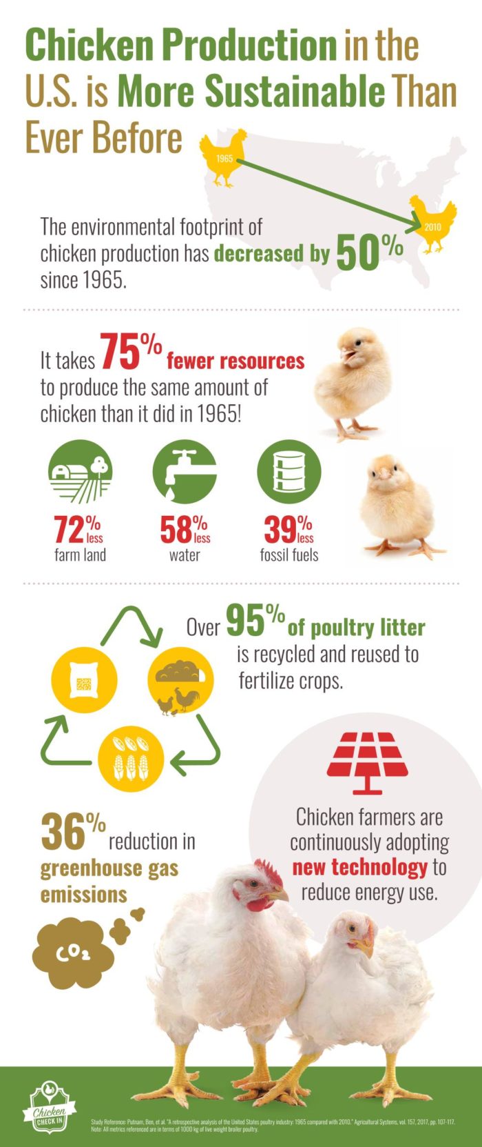 Sustainability How does chicken production impact the environment?
