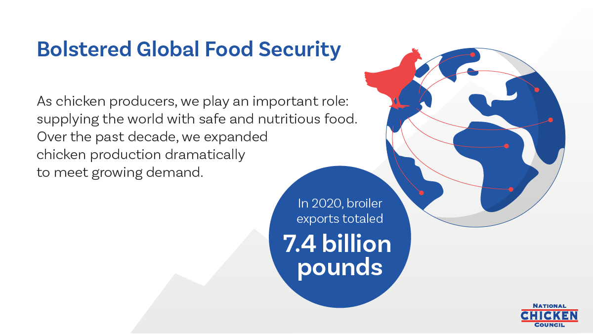 Chicken is a promising source for sustainably and nutritiously feeding the growing global population.